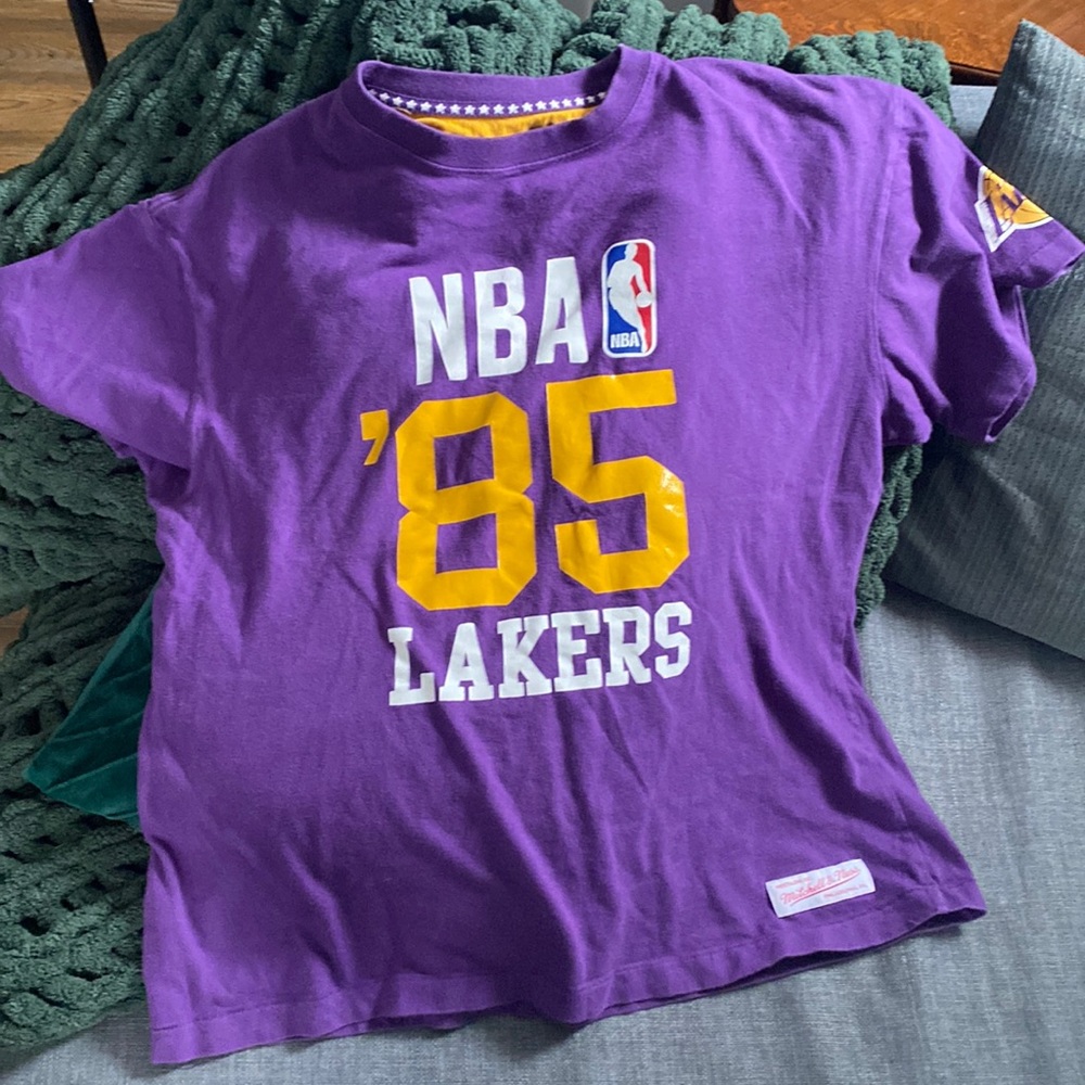 XL Mitchell & Ness Purple and Yellow NBA ‘85 Lakers